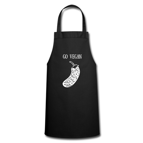 Cool Vegan Cooking Apron - black